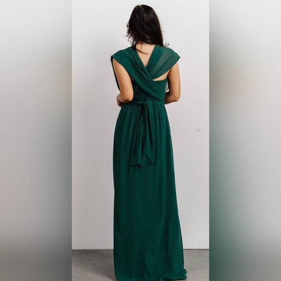RSVP Strapless/Convertable Forest Green Dress - Picture 3 of 3